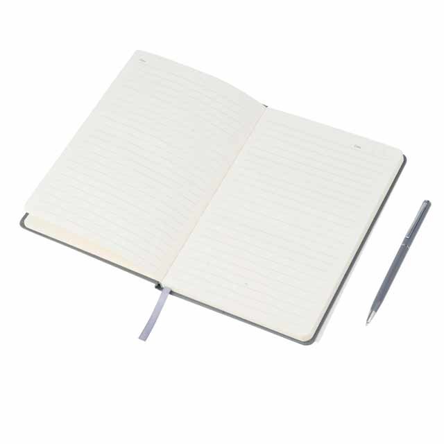 CAMPINA - Giftology A5 Hard Cover Notebook with Metal Pen - Grey - Image 3
