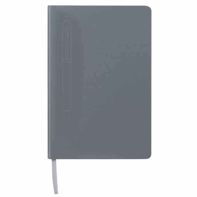 CAMPINA - Giftology A5 Hard Cover Notebook with Metal Pen - Grey - Image 2