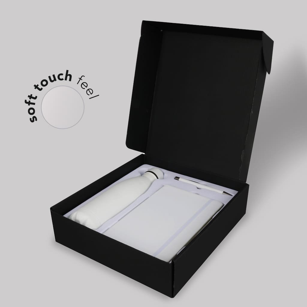 LAUTA - Giftology Set of Stainless Bottle, Notebook and Pen - White - Image 2
