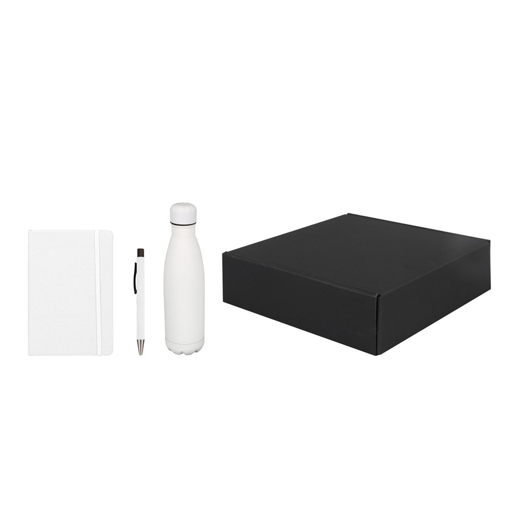 LAUTA - Giftology Set of Stainless Bottle, Notebook and Pen - White - Image 4