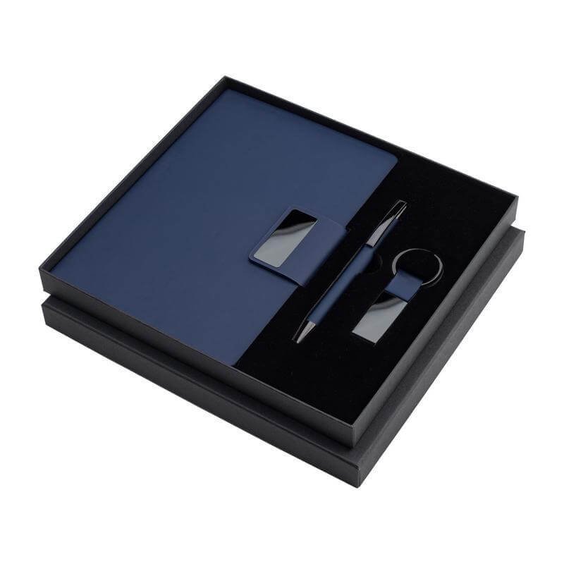 REGENT Set of Notebook, Keychain and Pen Blue
