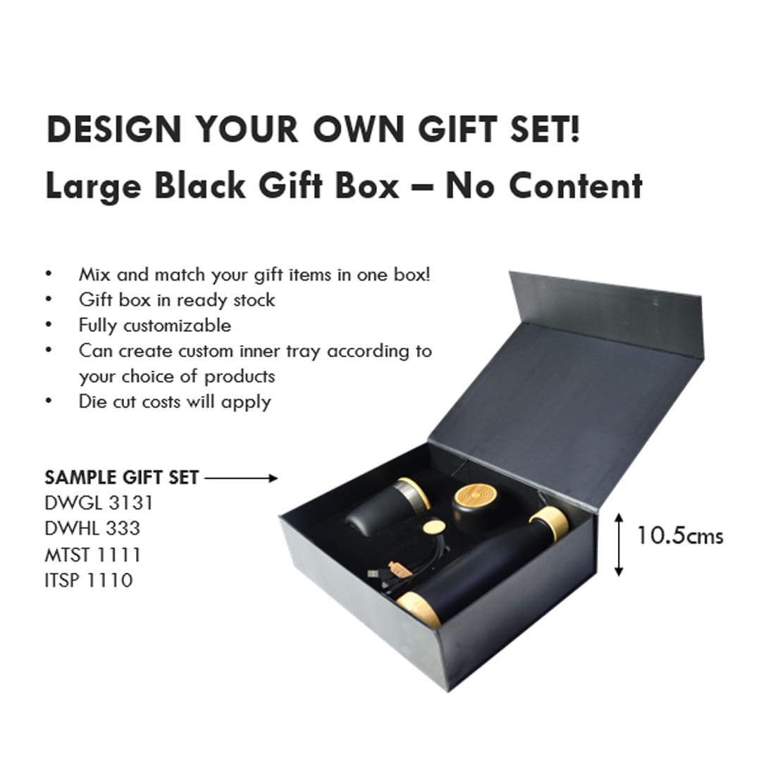 Gift Set Packaging with Magnet Closing (Large) - Black - Image 3