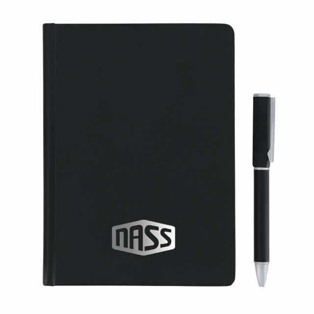 TOMAR - SANTHOME Set Of PU Thermo Notebook And Pen - Black - Image 3