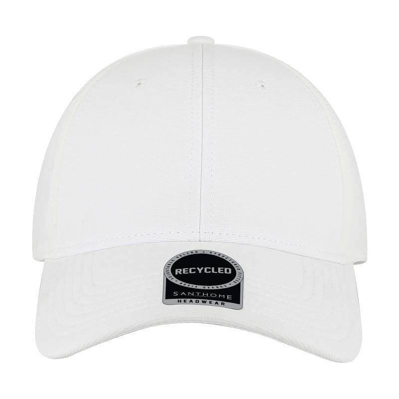 TITAN - Santhome Recycled 6 Panel Adjustable Cap - White - Image 4