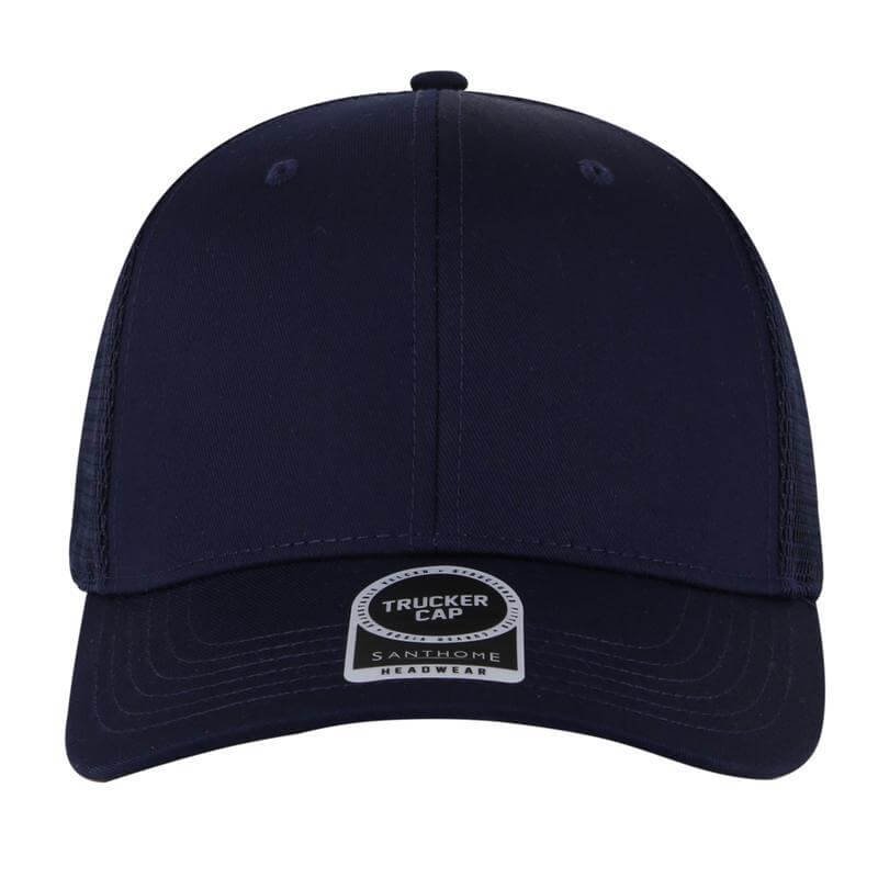 SWIFT - Santhome 6 Panel Trucker Cap - Navy Blue - Image 2