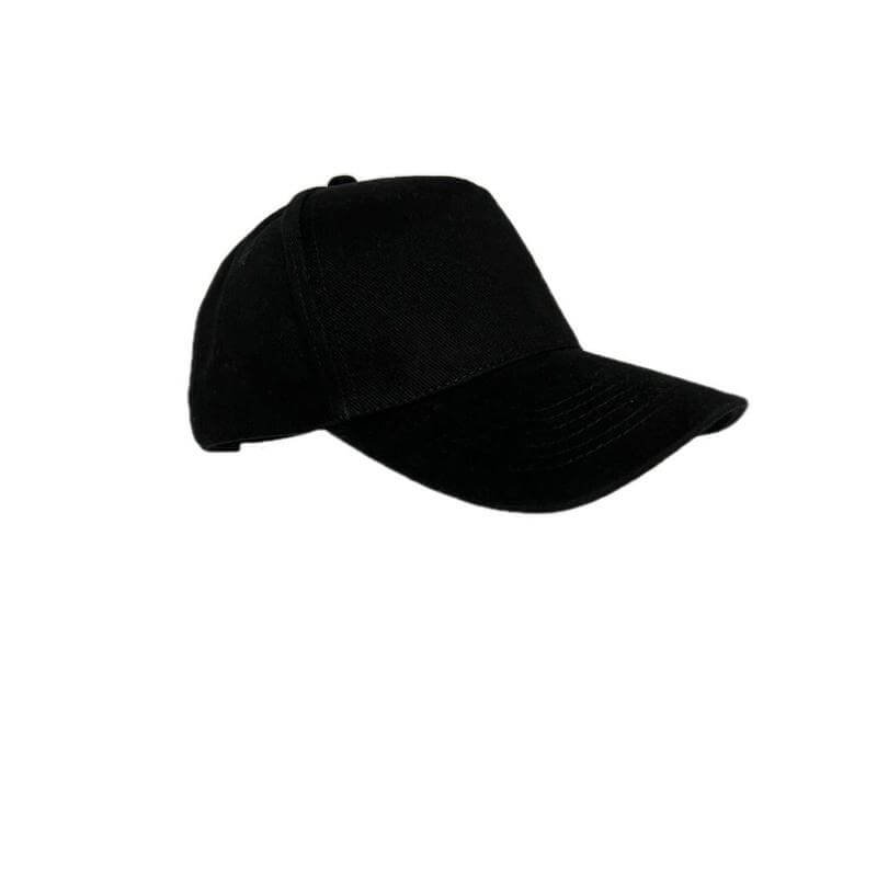 NARVA - 5 Panel Heavy Brushed Cotton Cap - Black - Image 2