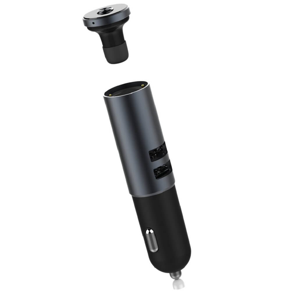 FYCAR @memorii Car Charger With Bluetooth Earbud