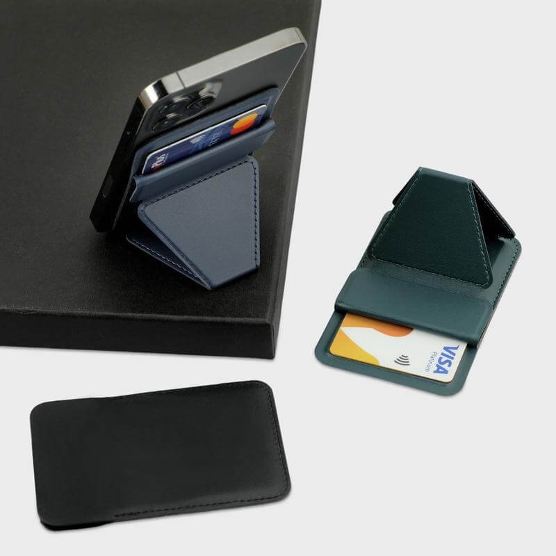 ODDA - Mag Card Holder with Phone Stand - Blue - Image 2