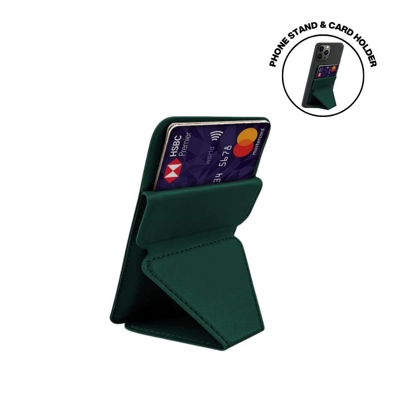 ODDA Mag Card Holder with Phone Stand Green