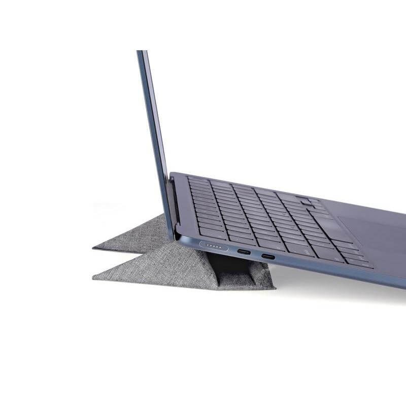 STANDIE - Giftology RPET 2-in-1 Laptop and Phone Stand - Grey - Image 2