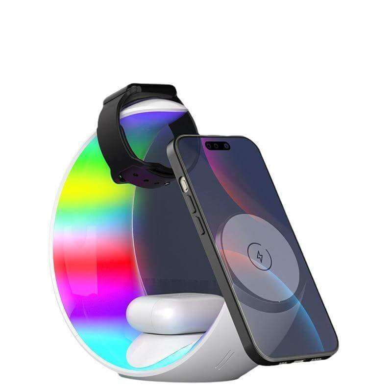 NEXO - Giftoloy 4-in-1 Wireless Charger with Night Light - White - Image 3
