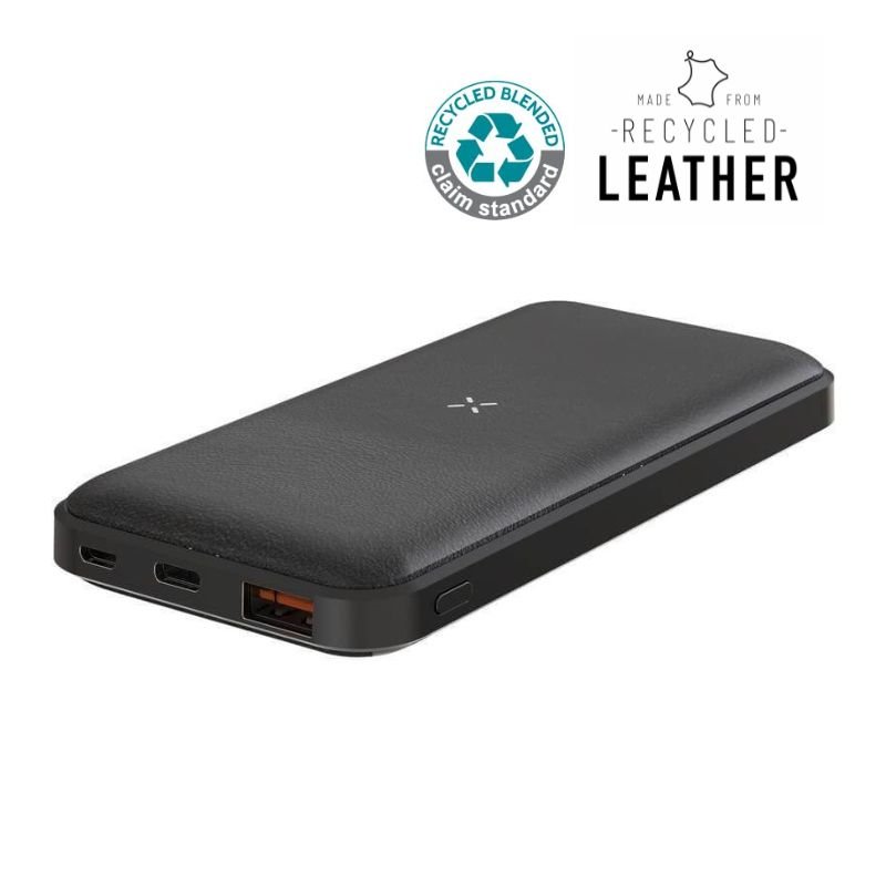 ALBECK Recycled Leather 10000mAh PD Powerbank Black