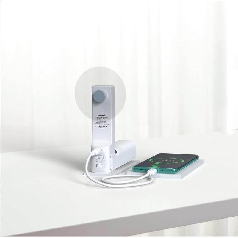 ZEPHYR - @memorii 4-in-1 Fan Powerbank, Safety Alarm & Torch - White - Image 2