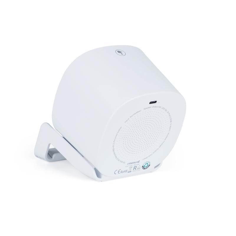 TASOVA - @memorii Recycled 15W Wireless Charger Bluetooth Speaker - White/Tan - Image 3