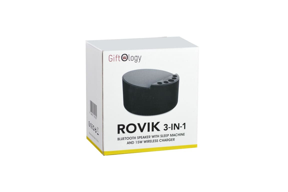 ROVIK - Giftology 3-in-1 Bluetooth Speaker with Sleep Machine and 15W Wireless Charger - Black - Image 6
