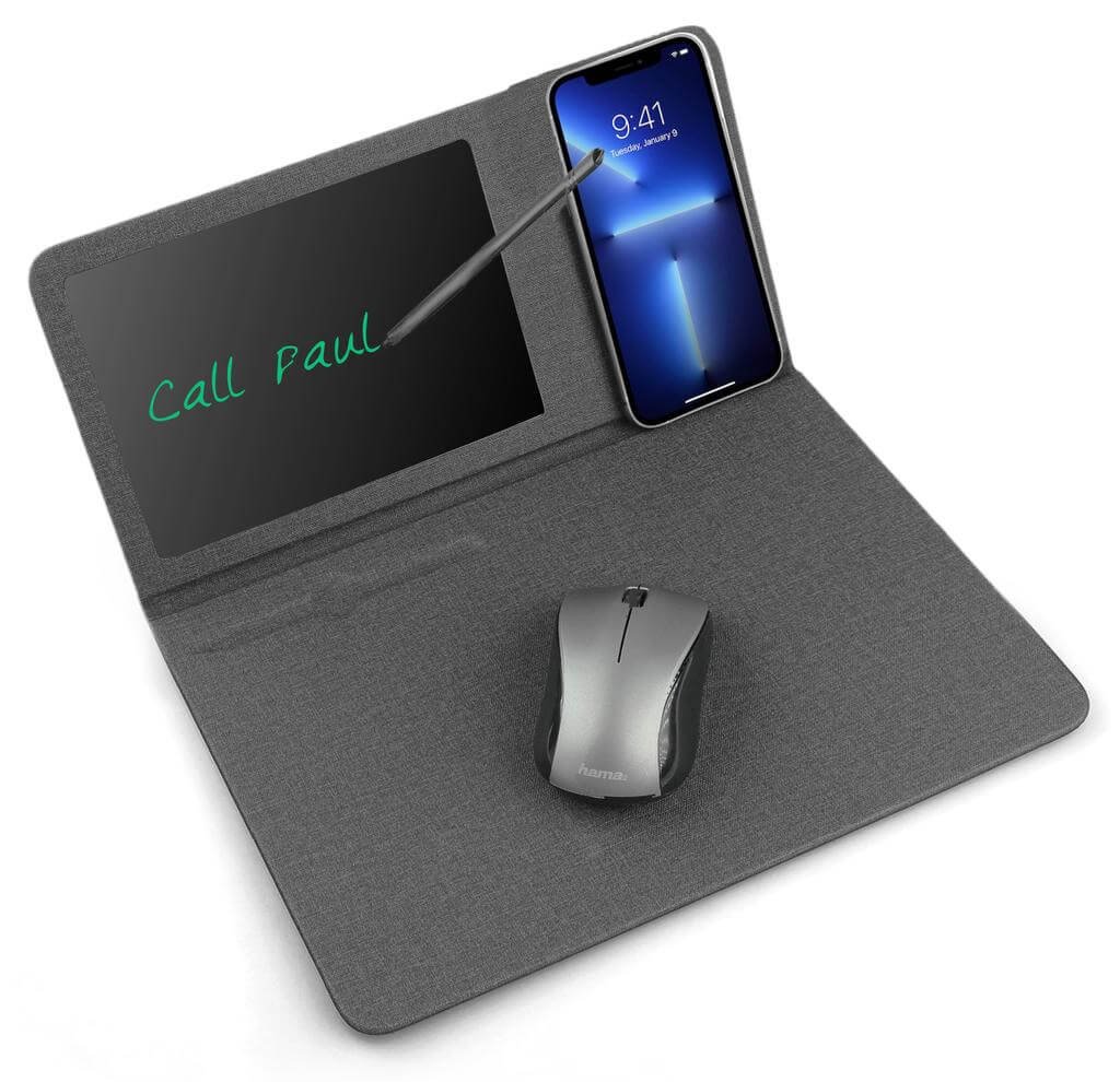 SODEN @memorii 10W Wireless Charger & Writeable Mouse Pad Black