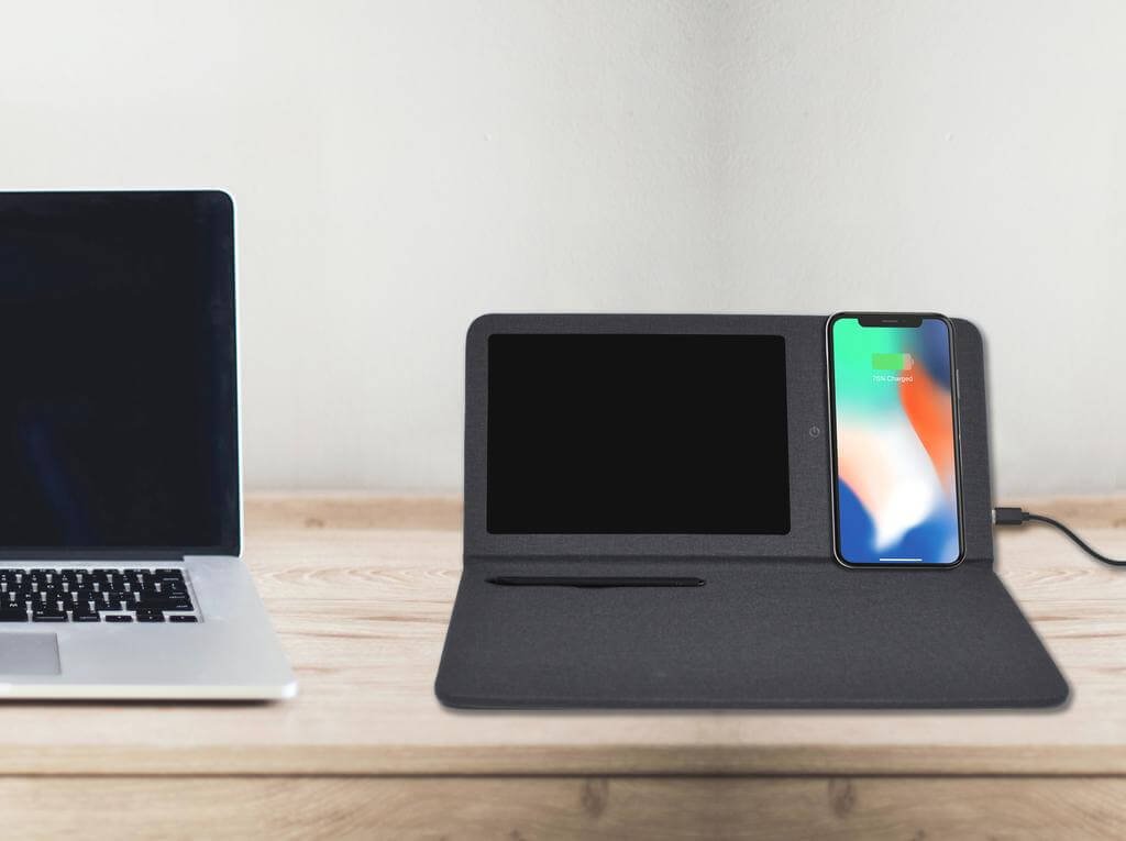 SODEN - @memorii 10W Wireless Charger & Writeable Mouse Pad - Black - Image 5