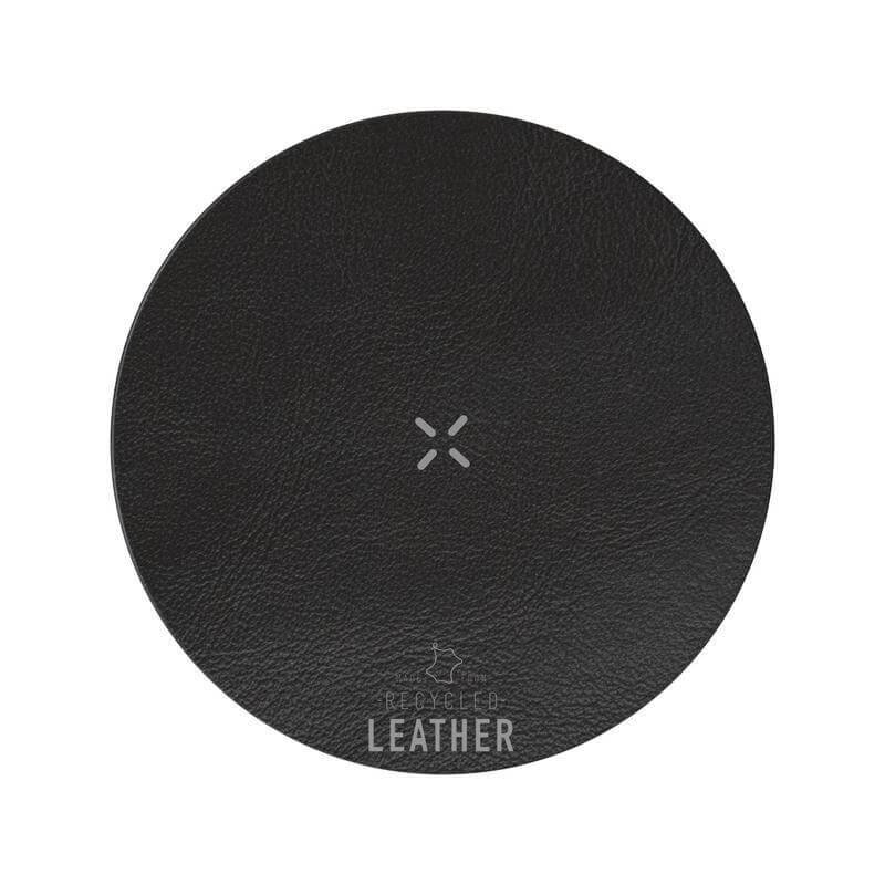 ANZIO - Recycled Leather 15W Wireless Charger - Black - Image 5