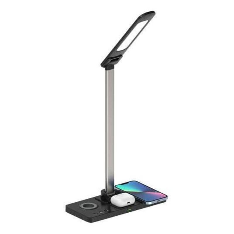 VELES - @memorii 3 in 1 Wireless Charger with Desk Lamp - Black - Image 4