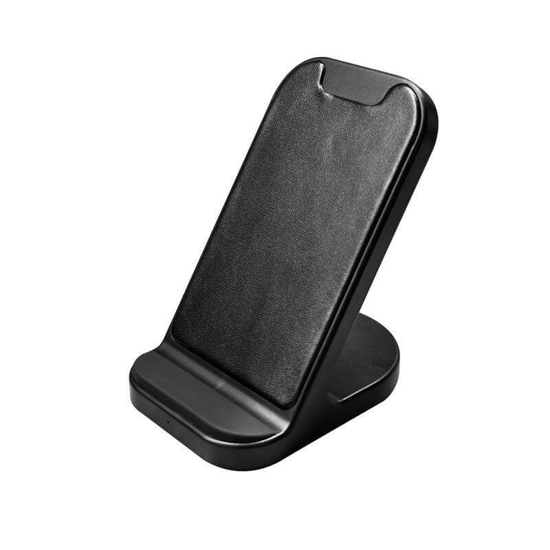 BASEL - @memorii Recycled 10W Wireless Charger Phone Stand - Black - Image 4