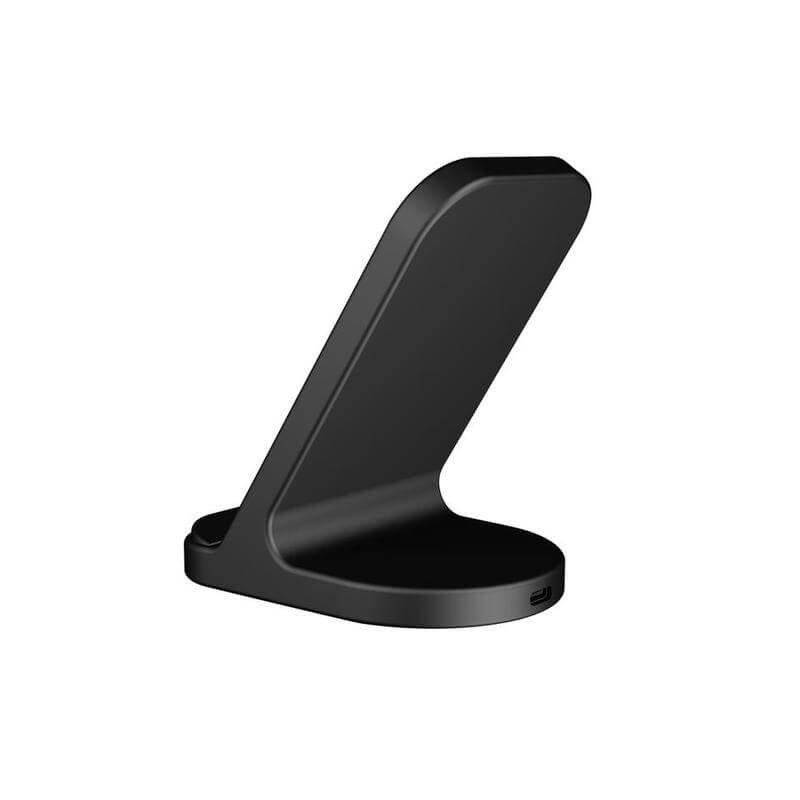 BASEL - @memorii Recycled 10W Wireless Charger Phone Stand - Black - Image 3