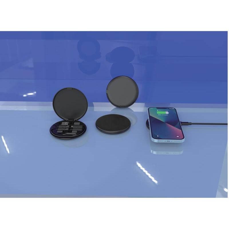 OSLO - @memorii Recycled 15W Wireless Charger Multi - Cable Set - White - Image 5