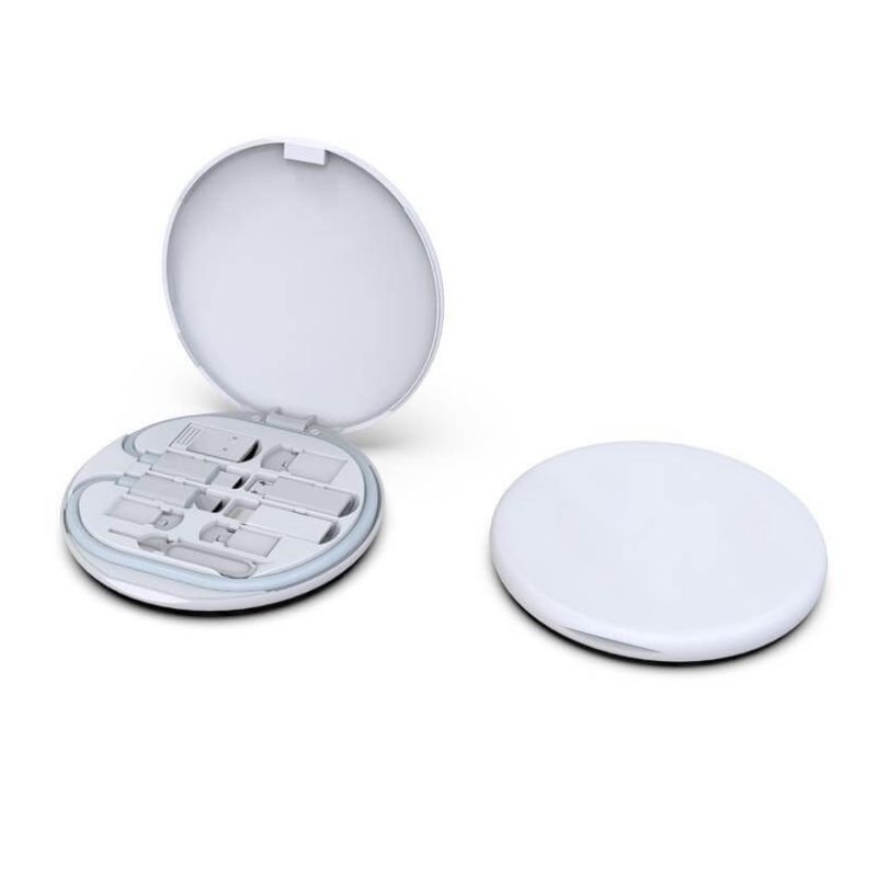 OSLO - @memorii Recycled 15W Wireless Charger Multi - Cable Set - White - Image 2