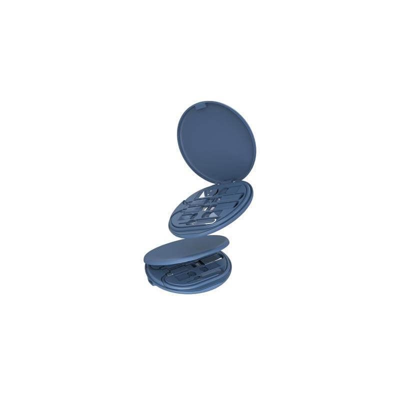 OSLO - @memorii Recycled 15W Wireless Charger Multi - Cable Set - Blue - Image 3
