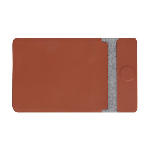 CAMDEN - Giftology 14" Felt Laptop Sleeve With 15W Magnetic Charger - Tan - Image 6