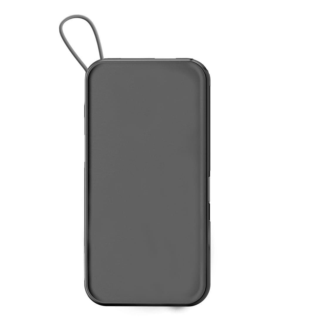 ROTTERDAM - @memorii® 10,000mAh Universal Wireless Powerbank with inbuilt cables - Black - Image 6