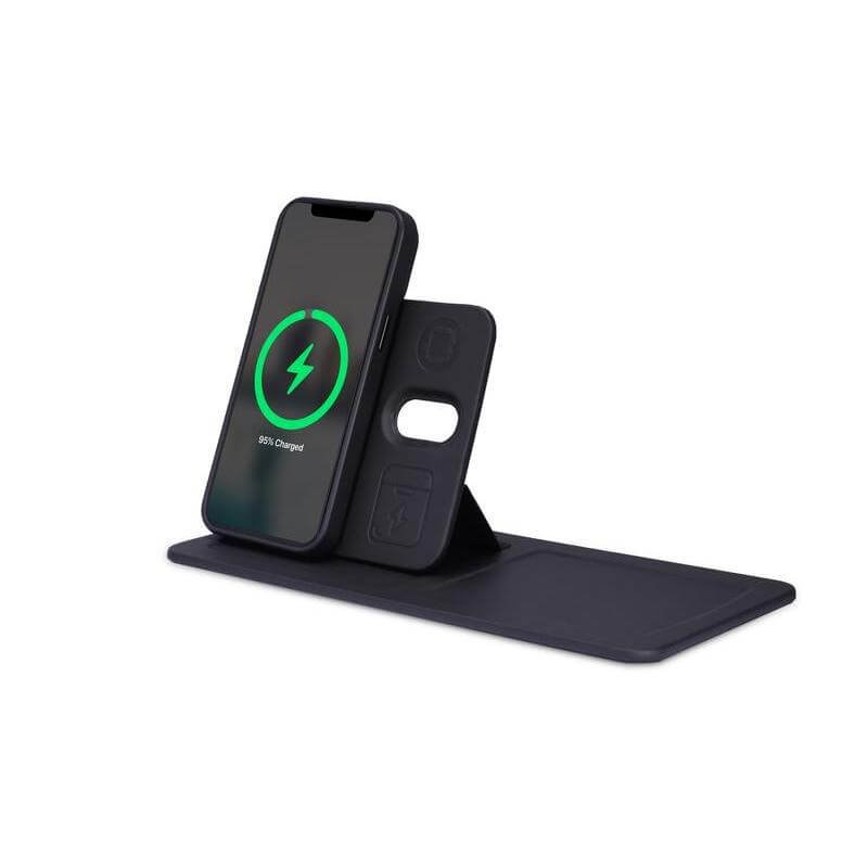AVRON - Giftology 3-in-1 Magnetic Wireless Charger Desk Tray - Black - Image 3