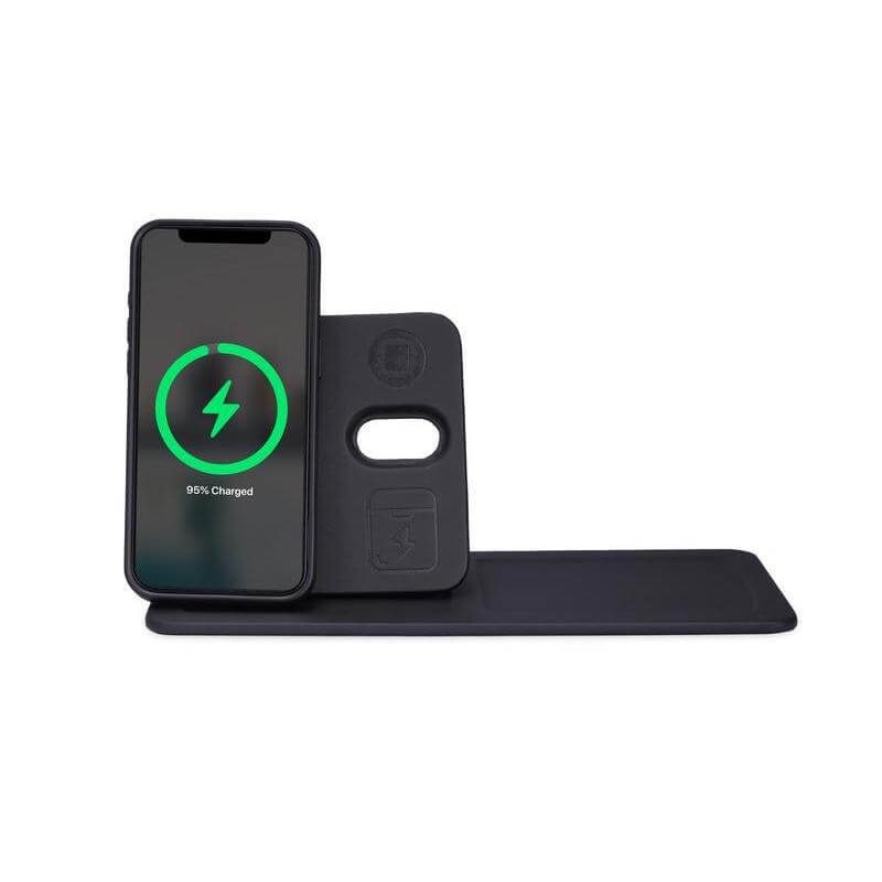 AVRON - Giftology 3-in-1 Magnetic Wireless Charger Desk Tray - Black - Image 2