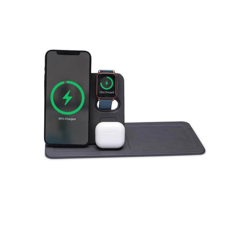 AVRON - Giftology 3-in-1 Magnetic Wireless Charger Desk Tray - Black - Image 6