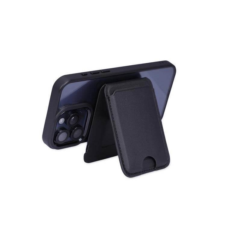 MAG3 - Giftology 3-in-1 Magnetic Wireless Charger Card Holder - Black - Image 5