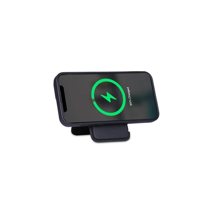 MAG3 - Giftology 3-in-1 Magnetic Wireless Charger Card Holder - Black - Image 2