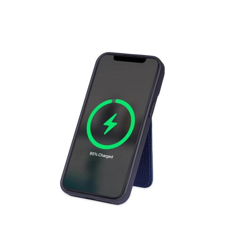 MAG3 - Giftology 3-in-1 Magnetic Wireless Charger Card Holder - Navy - Image 6