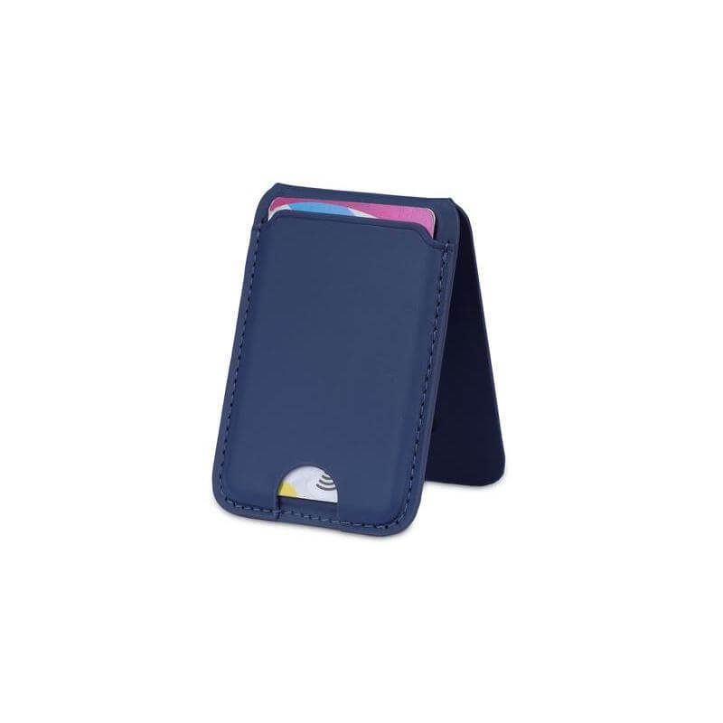 MAG3 - Giftology 3-in-1 Magnetic Wireless Charger Card Holder - Navy - Image 3