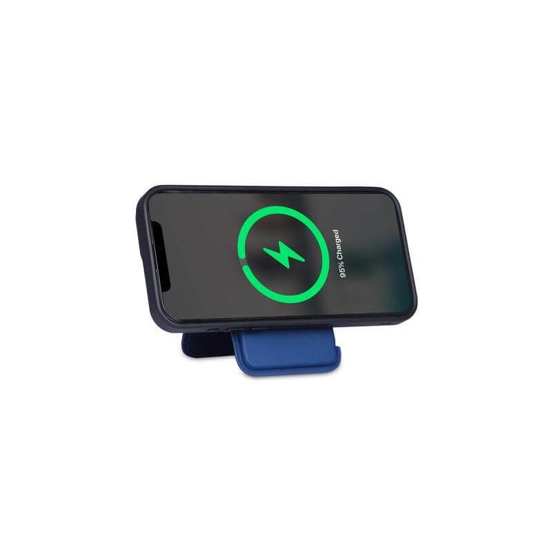 MAG3 - Giftology 3-in-1 Magnetic Wireless Charger Card Holder - Navy - Image 2