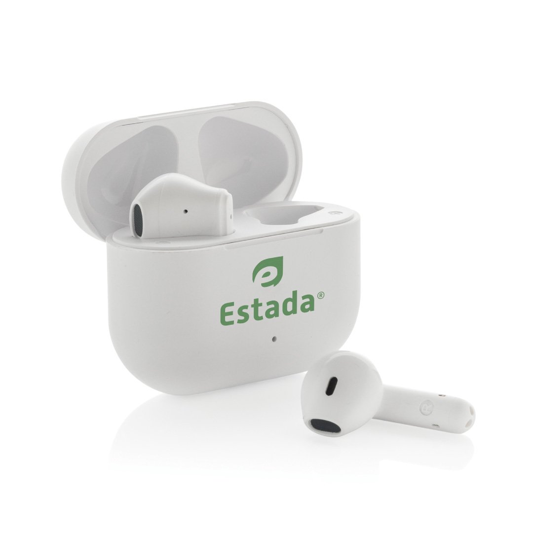 TUNEVO RCS recycled plastic wireless earbuds - White - Image 4