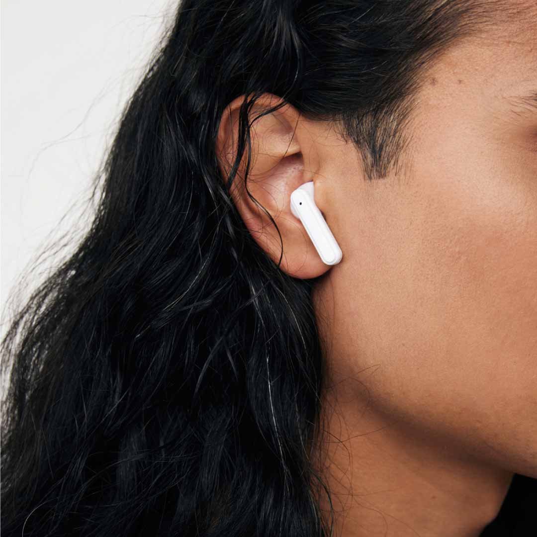 TUNEVO RCS recycled plastic wireless earbuds - White - Image 6