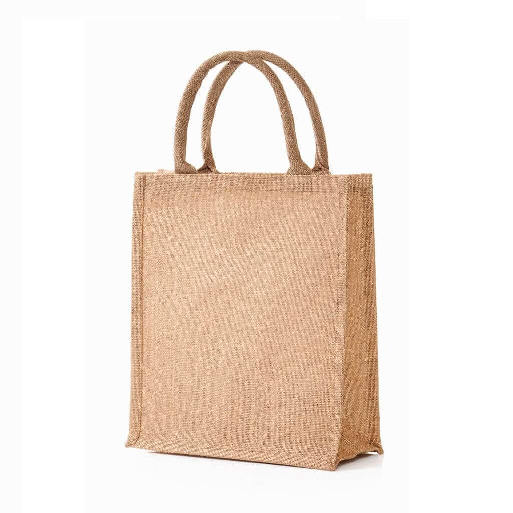 Eco-neutral Jute Shopping Bag Vertical Natural