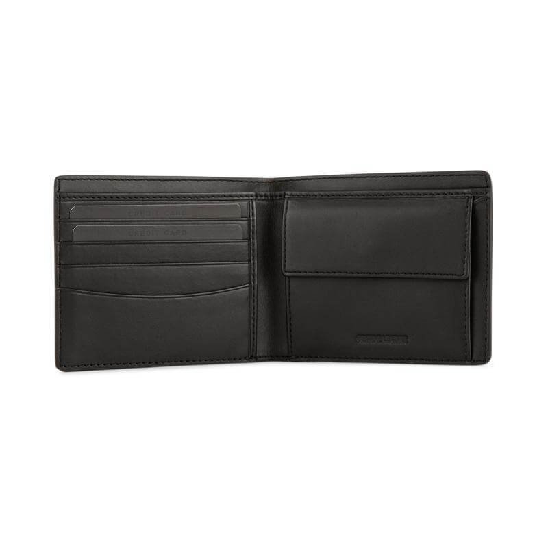 CROSS Saffiano Leather 4CC Bifold Wallet with Coin Pocket - Black - Image 4