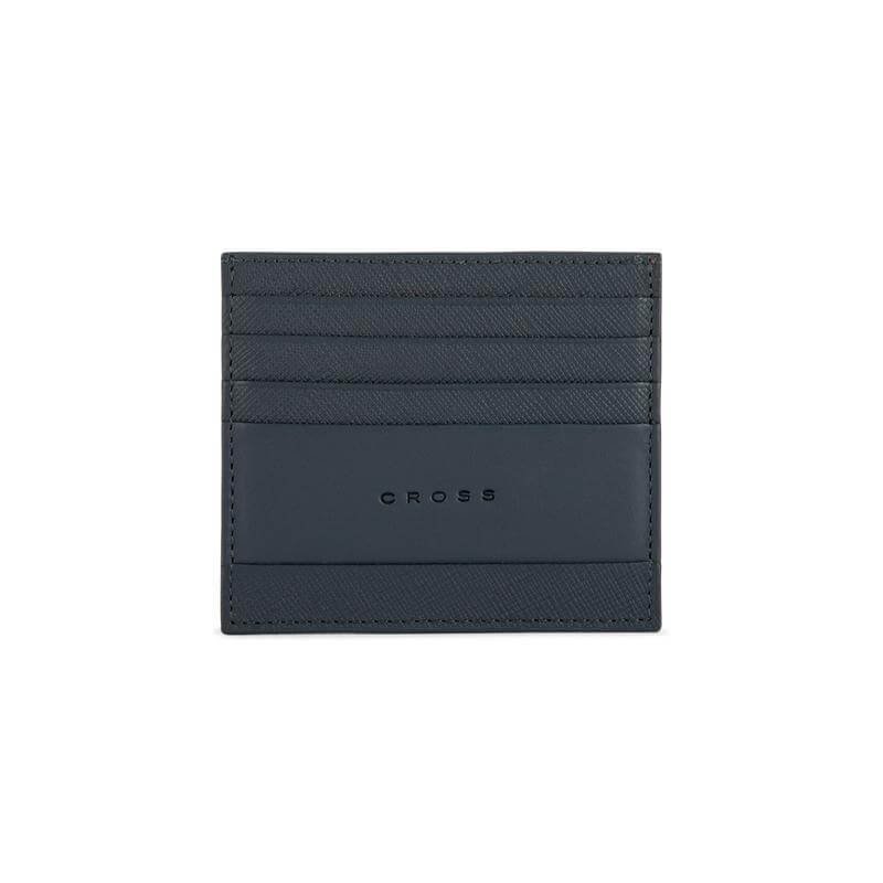 CROSS Saffiano Leather 6CC Card Holder - Navy Blue - Image 2