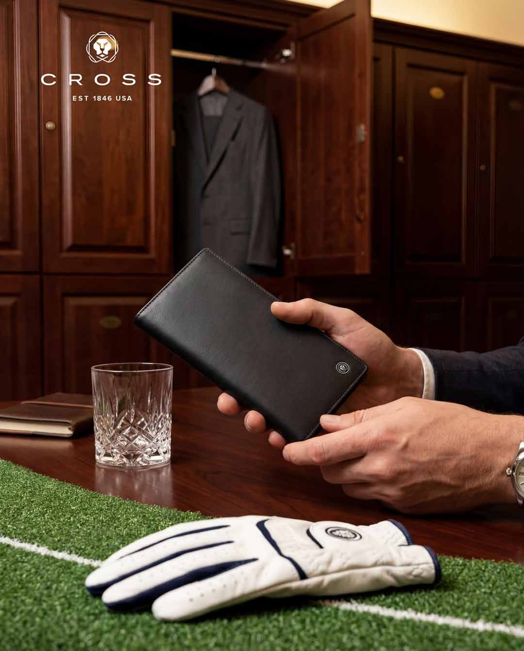 CROSS Soft Grain Leather 12CC Longcoat Wallet - Black - Image 5