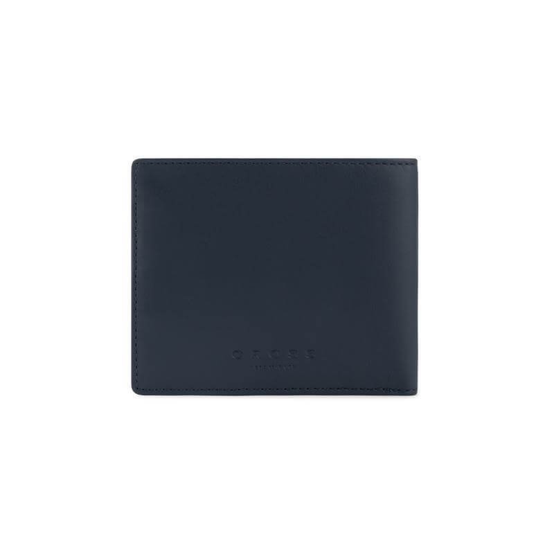 CROSS Soft Grain Leather Two-Tone 8CC Bifold Wallet - Blue/Mocha - Image 3