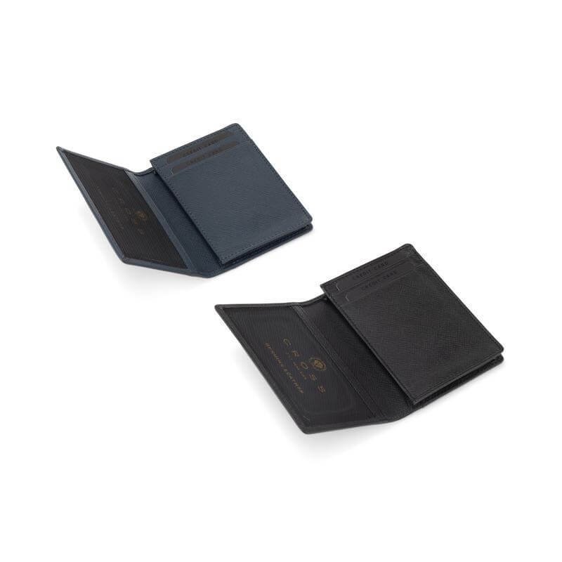 CROSS Soft Grain Leather Business Card Case - Navy Blue - Image 4