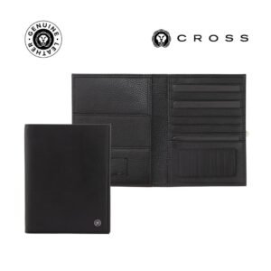 CROSS Soft Grain Leather 9CC Passport Travel Wallet Black
