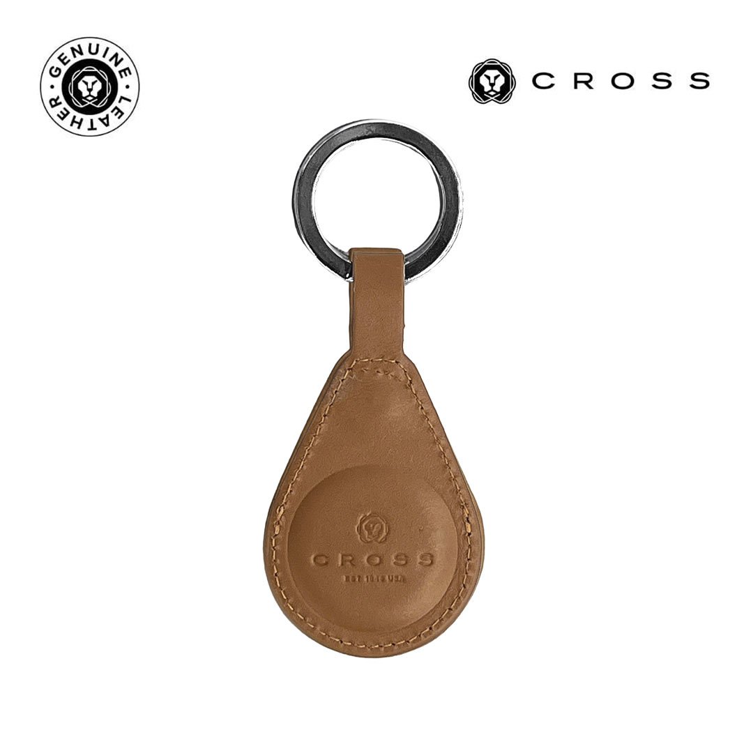 CROSS Leather Airtag Key Ring - Mocha - Image 2