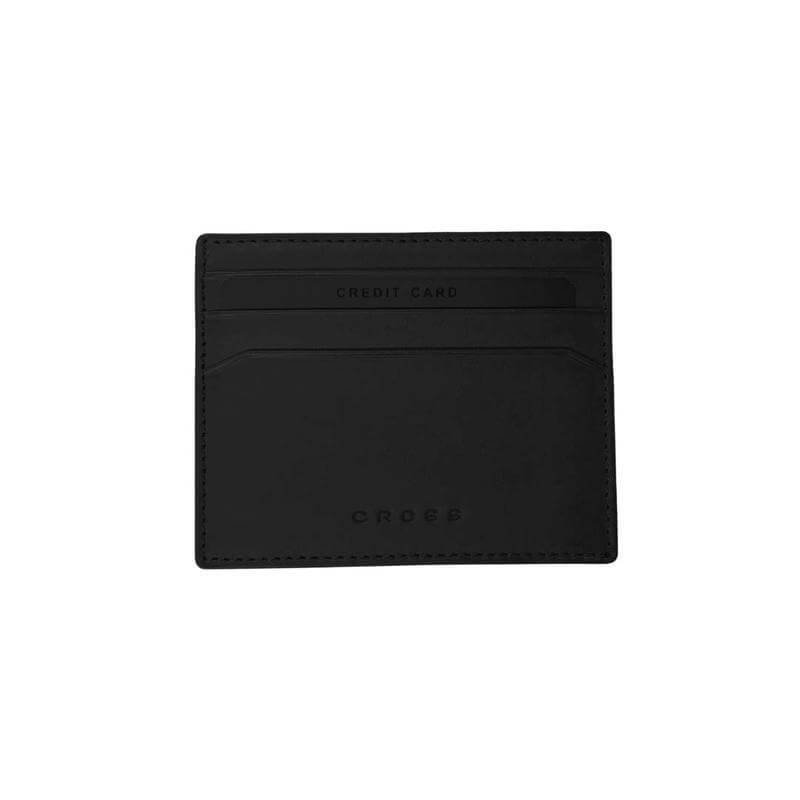 CROSS Pebble Leather 6CC Classic Fold Wallet with 6CC Cardholder - Black - Image 3
