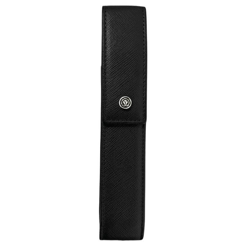 CROSS Leather Single Pen Case with Flap - Black - Image 2